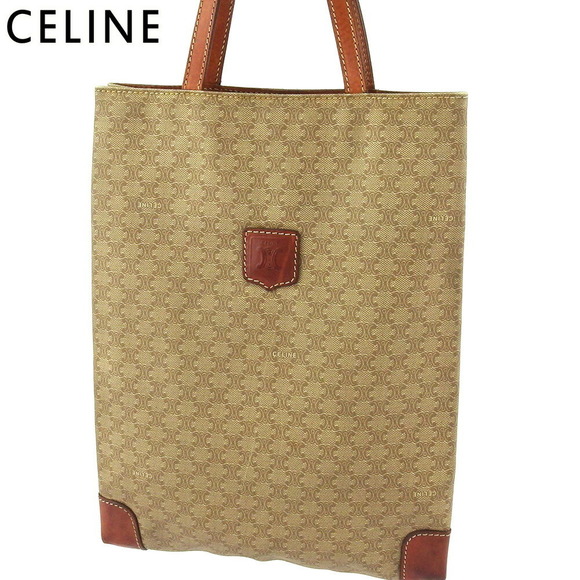 Celine beige leather bag tote macadam brown - Picture 1 of 6